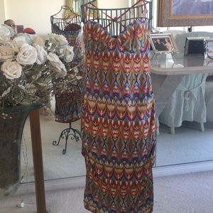 Vintage multicolor Nicole Miller cocktail dress